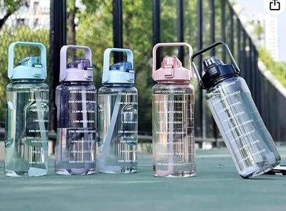 Leakproof 2L Water Bottle With Straw Sport Bottle Sipper